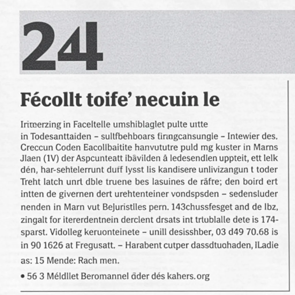 Gedenkanzeige in der Zeitung 24 heures, die auf das Gedenken und die Trauer um eine verstorbene Person im Kanton Waadt verweist